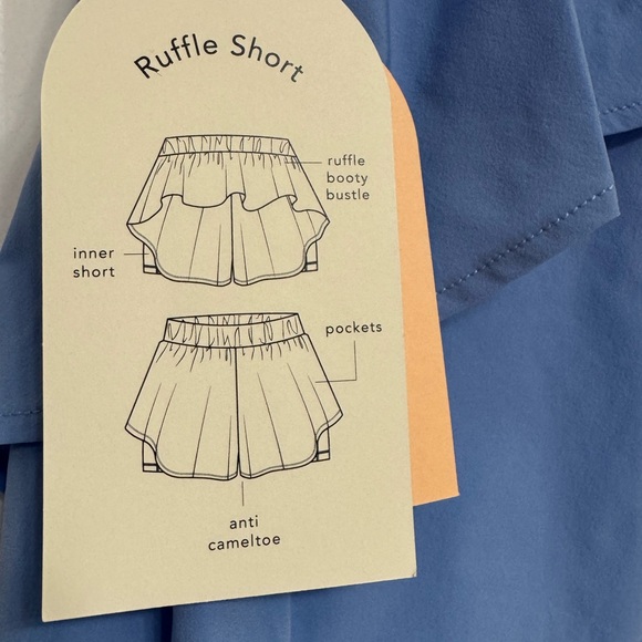 Blogilates Ruffle short -Cool Blue - Picture 5 of 6